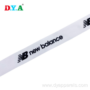 white silicone print polyester grosgrain webbing strap 25mm